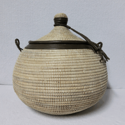 NDAL DISIGN - marron_beige Panier « Ndal Design » – Panier Tissé Haut de Gamme Ø 36 cm • H 52 cm