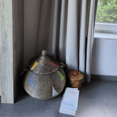 17 Panier « Ndal » – Panier Tissé à Couvercle Ø 30 cm • H 44 cm