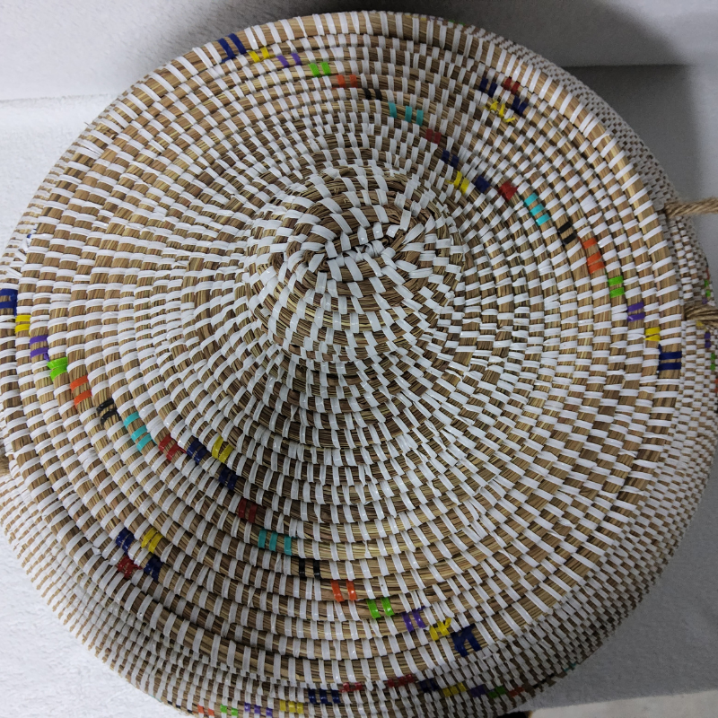 19 Panier « Ndal » – Panier Tissé à Couvercle Ø 30 cm • H 44 cm