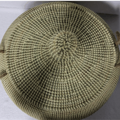 23 Panier « Ndal » – Panier Tissé à Couvercle Ø 30 cm • H 44 cm