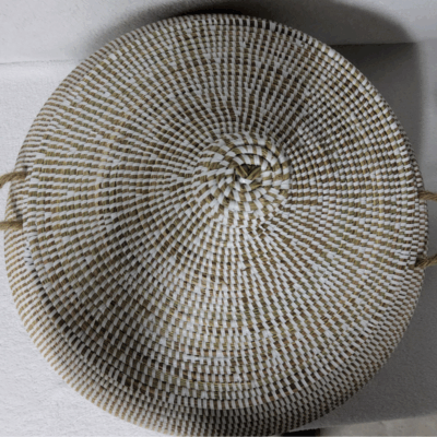 25 Panier « Ndal » – Panier Tissé à Couvercle Ø 30 cm • H 44 cm