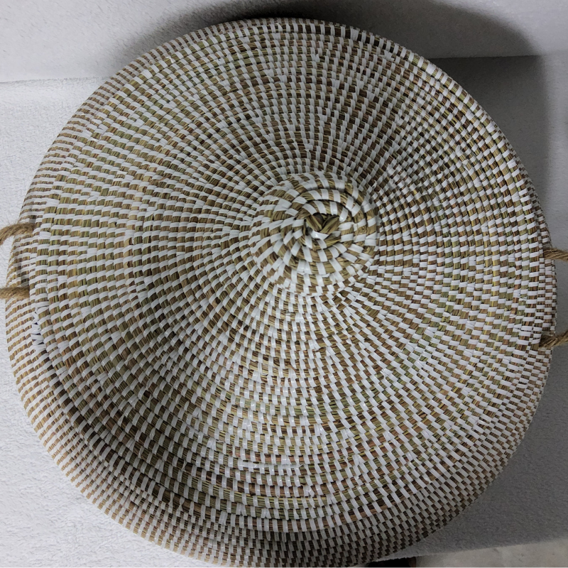 25 Panier « Ndal » – Panier Tissé à Couvercle Ø 30 cm • H 44 cm