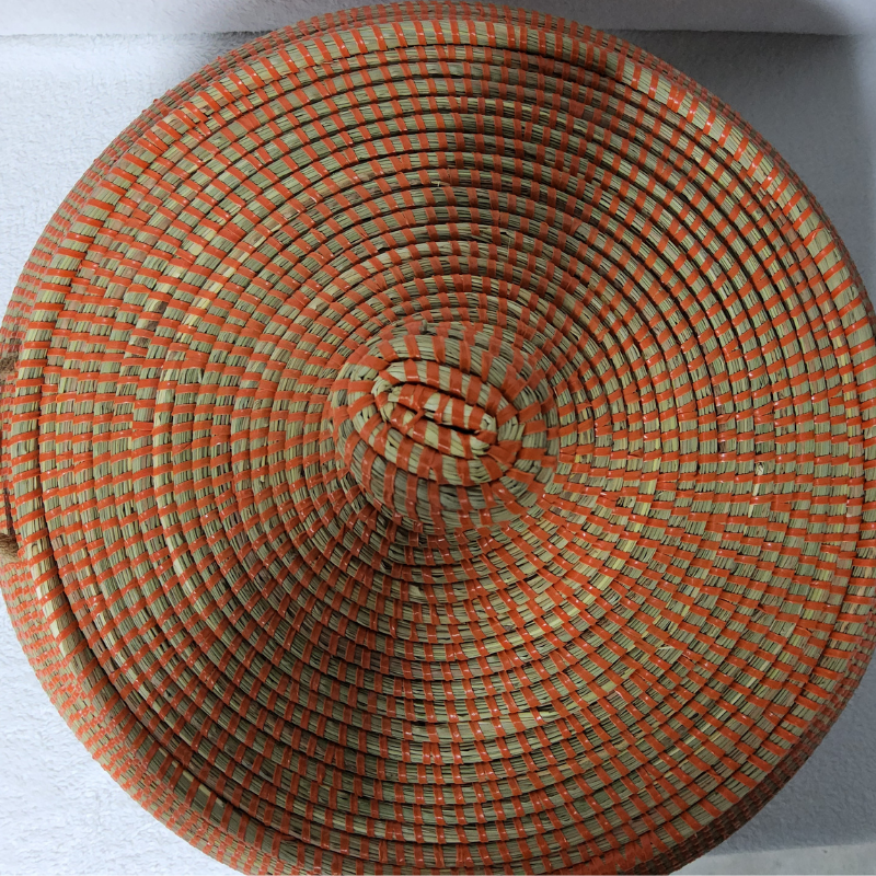 28 Panier « Ndal » – Panier Tissé à Couvercle Ø 30 cm • H 44 cm