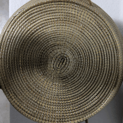 32 Panier « Ndal » – Panier Tissé à Couvercle Ø 30 cm • H 44 cm