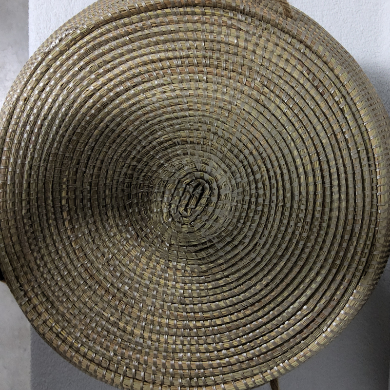 32 Panier « Ndal » – Panier Tissé à Couvercle Ø 30 cm • H 44 cm