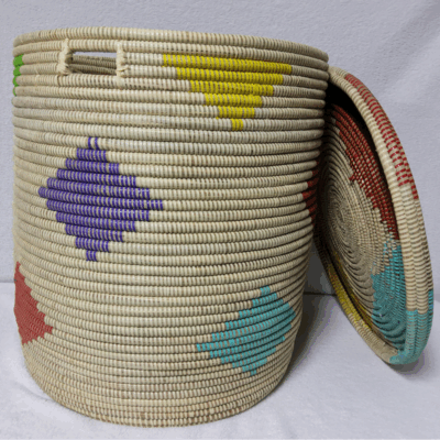 36 Panier « Ndeute » – Grand Panier Cylindrique Ø 45 cm • H 51 cm