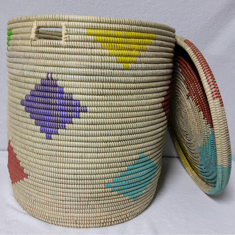 36 Panier « Ndeute » – Grand Panier Cylindrique Ø 45 cm • H 51 cm