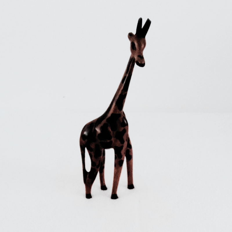 38 Sculpture en Bois « Girafe » 30 cm de haut