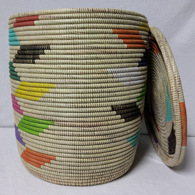 42 Panier « Ndeute » – Grand Panier Cylindrique Ø 45 cm • H 51 cm