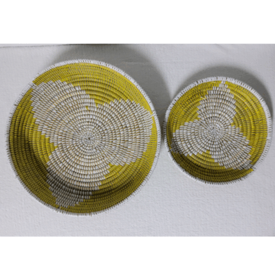 429 Set de 2 Corbeilles Tressées « Félé-Félé » (Ø 38 cm / 30 cm)