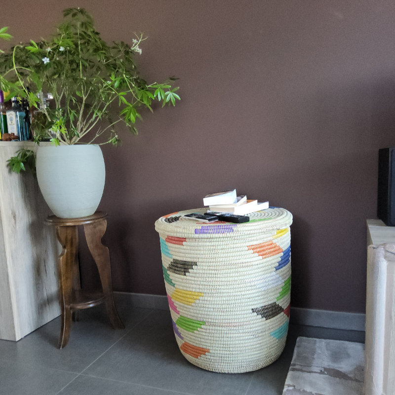 43 Panier « Ndeute » – Grand Panier Cylindrique Ø 45 cm • H 51 cm