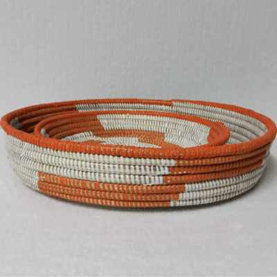 433 Set de 2 Corbeilles Tressées « Félé-Félé » (Ø 38 cm / 30 cm)