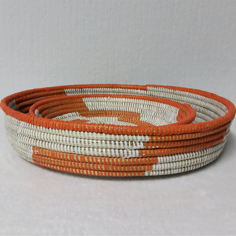 433 Set de 2 Corbeilles Tressées « Félé-Félé » (Ø 38 cm / 30 cm)