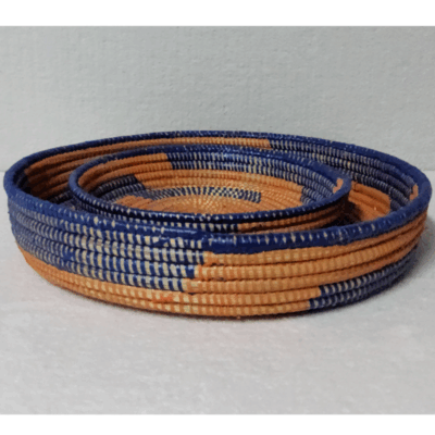 450 Set de 2 Corbeilles Tressées « Félé-Félé » (Ø 38 cm / 30 cm)