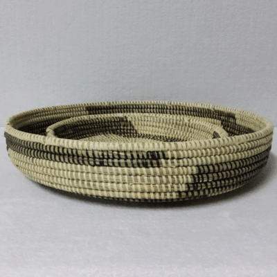 452 Set de 2 Corbeilles Tressées « Félé-Félé » (Ø 38 cm / 30 cm)