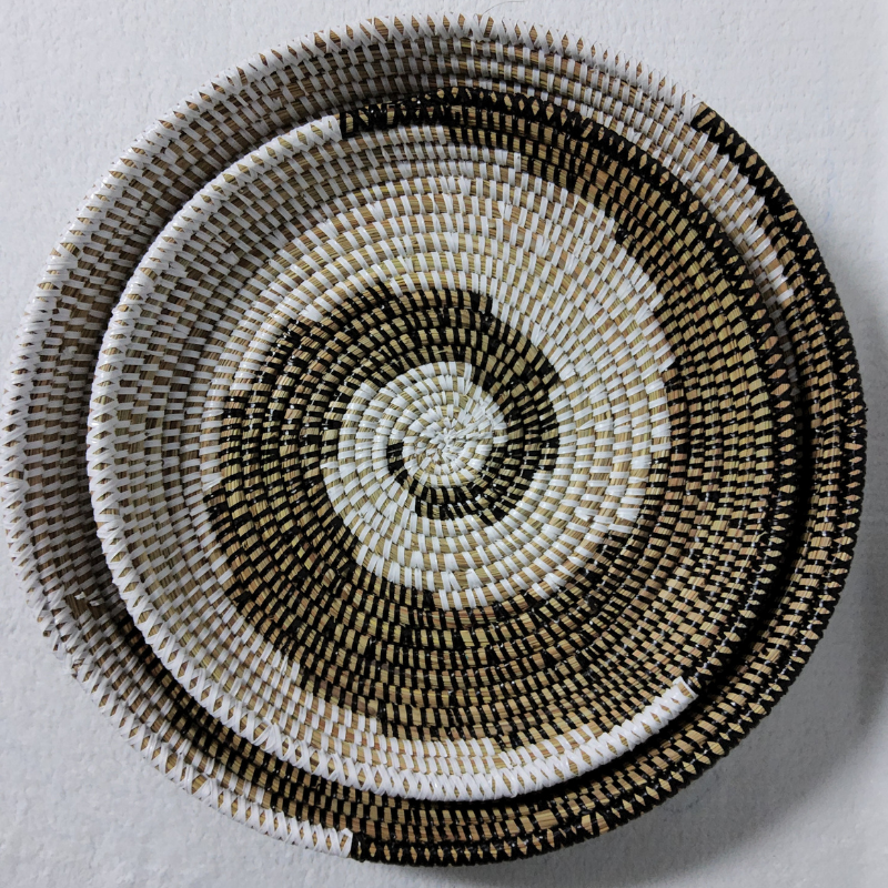 454 Set de 2 Corbeilles Tressées « Félé-Félé » (Ø 38 cm / 30 cm)