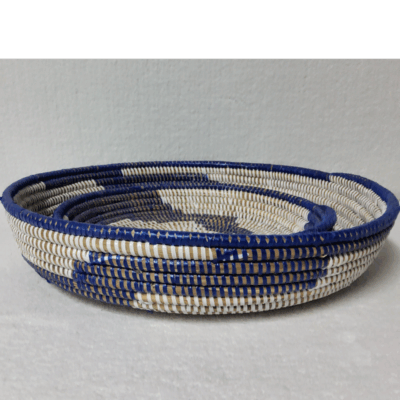 458 Set de 2 Corbeilles Tressées « Félé-Félé » (Ø 38 cm / 30 cm)