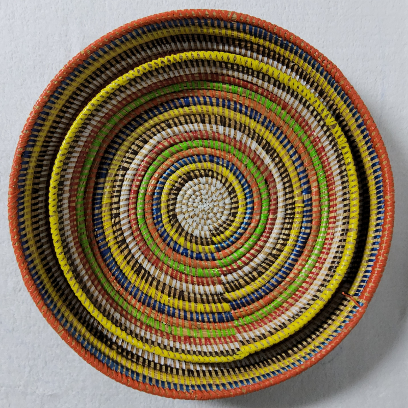 460 Set de 2 Corbeilles Tressées « Félé-Félé » (Ø 38 cm / 30 cm)