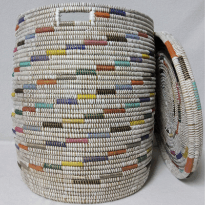 58 Panier « Ndeute » – Grand Panier Cylindrique Ø 45 cm • H 51 cm