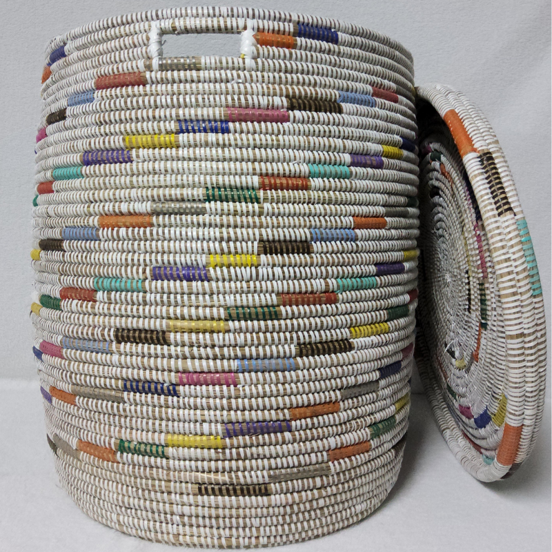 58 Panier « Ndeute » – Grand Panier Cylindrique Ø 45 cm • H 51 cm