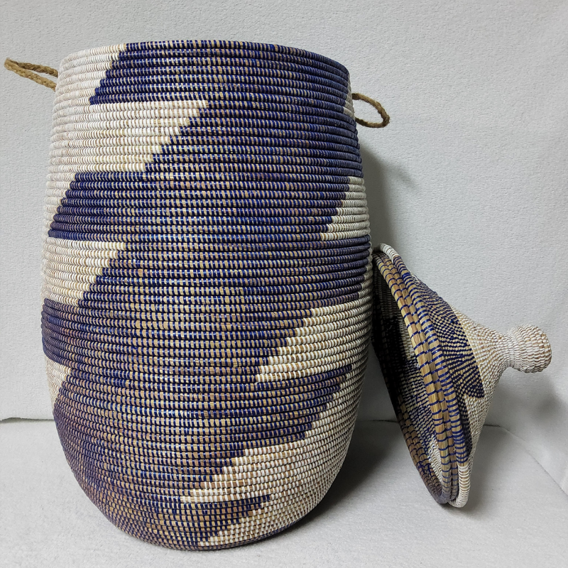 Panier à Linge & Rangement « Sorore » – Taille XXL Ø 42 cm • H 88 cm (couvercle inclus)