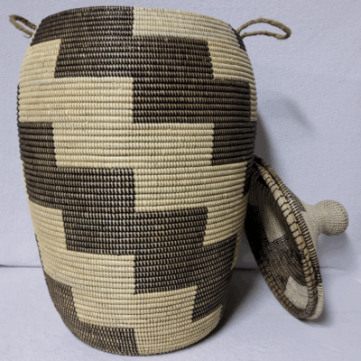 Panier à Linge & Rangement « Sorore » – Taille XXL Ø 42 cm • H 88 cm (couvercle inclus)