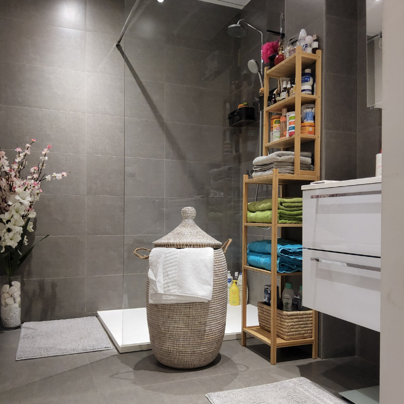 Panier à Linge & Rangement « Sorore » – Taille XL Ø 37 cm • H 77 cm (couvercle inclus)