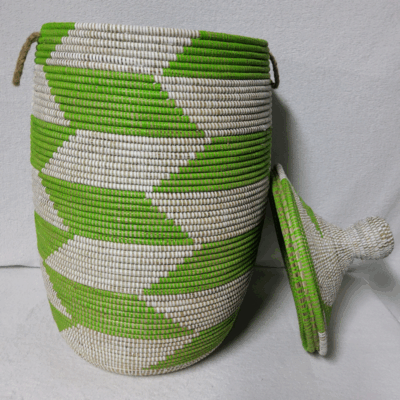 Panier à Linge & Rangement « Sorore » – Taille XL Ø 37 cm • H 77 cm (couvercle inclus)