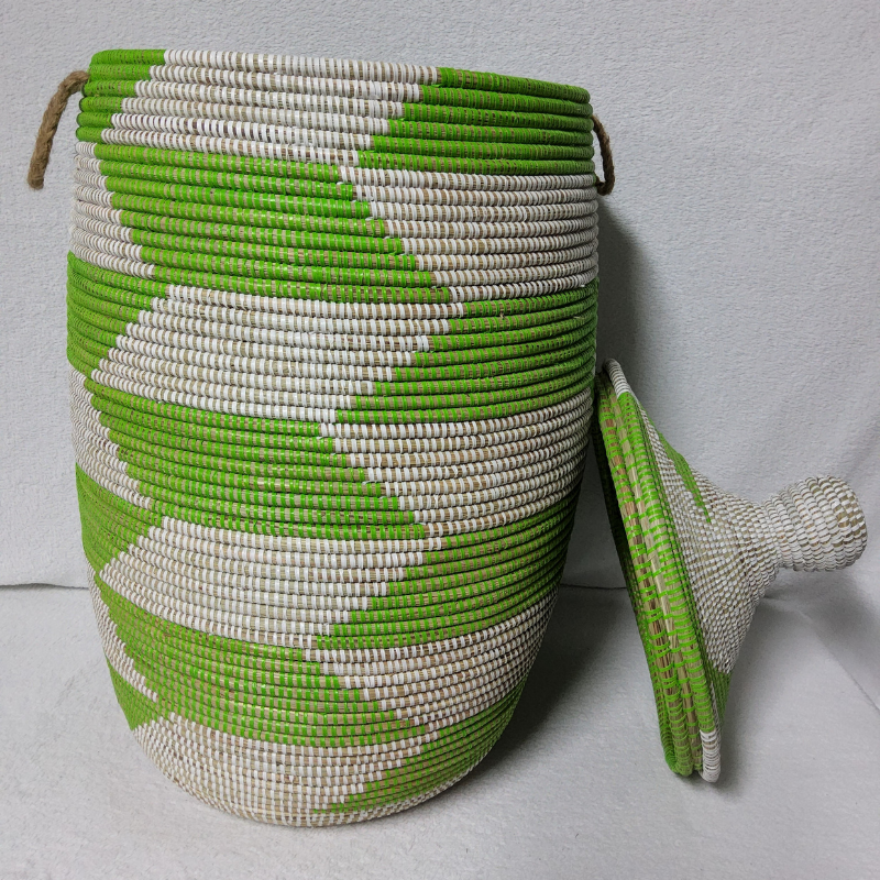 Panier à Linge & Rangement « Sorore » – Taille XL Ø 37 cm • H 77 cm (couvercle inclus)