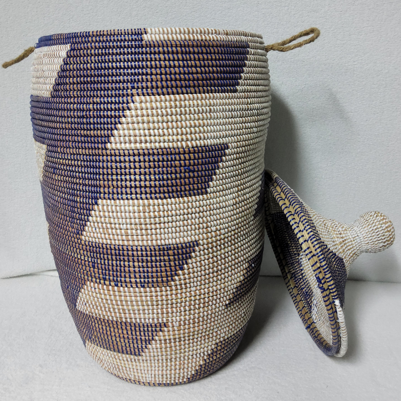 Panier à Linge & Rangement « Sorore » – Taille XL Ø 37 cm • H 77 cm (couvercle inclus)