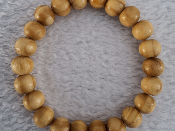 Bracelet en bois venant du Niger beige Bracelet « Dune du Niger » – Perles de Bois Naturel