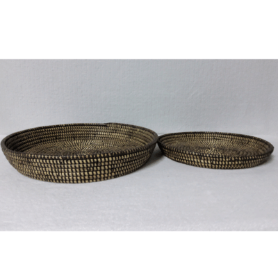 Félé Félé marron Set de 2 Corbeilles Tressées « Félé-Félé » (Ø 38 cm / 30 cm)