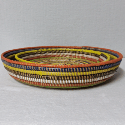 Félé Félé multicore Set de 2 Corbeilles Tressées « Félé-Félé » (Ø 38 cm / 30 cm)