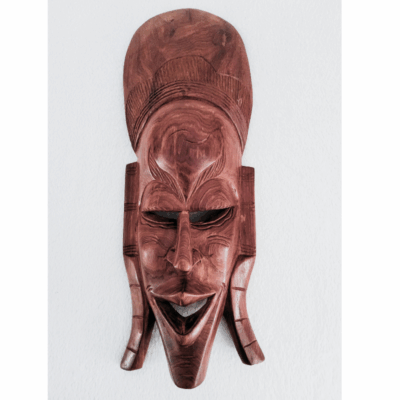 Masque Africain en Bois – Visage Élancé 45 × 18 cm