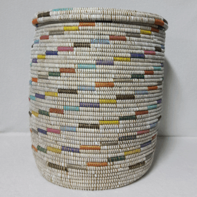 NDEUTE multicolore Panier « Ndeute » – Grand Panier Cylindrique Ø 45 cm • H 51 cm