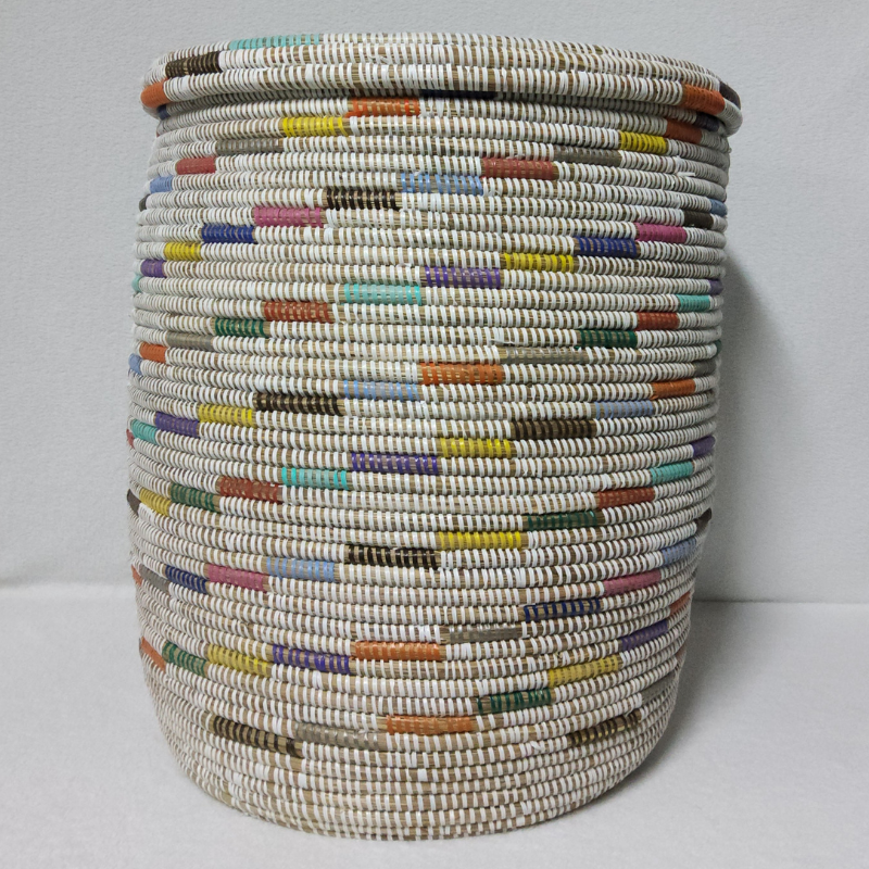 NDEUTE multicolore Panier « Ndeute » – Grand Panier Cylindrique Ø 45 cm • H 51 cm