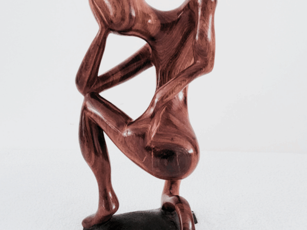 Penseur 28 bis Sculpture en Bois « Le Penseur » – Silhouette Contemplative en Bois 28 cm (orientation droite)