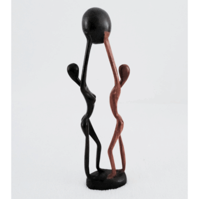Sculpture en Bois 27 cm - « Porteuses du Monde »