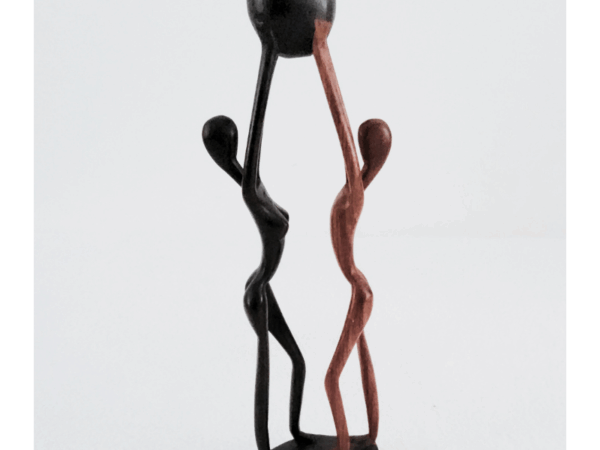 Porteuses du monde Sculpture en Bois 27 cm - « Porteuses du Monde »