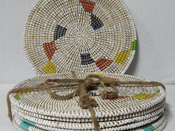 Sets de Table Tissés – Paille Naturelle (Ensemble de 6 )