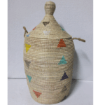 Panier à Linge & Rangement « Sorore » – Taille L Ø 33 cm | H 67 cm (couvercle inclus)