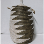 Panier à Linge & Rangement « Sorore » – Taille L Ø 33 cm | H 67 cm (couvercle inclus)