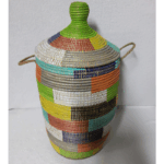 Panier à Linge & Rangement « Sorore » – Taille L Ø 33 cm | H 67 cm (couvercle inclus)