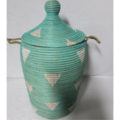 Panier à Linge & Rangement « Sorore » – Taille L Ø 33 cm | H 67 cm (couvercle inclus)