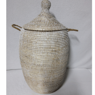 Panier à Linge & Rangement « Sorore » – Taille XL Ø 37 cm • H 77 cm (couvercle inclus)