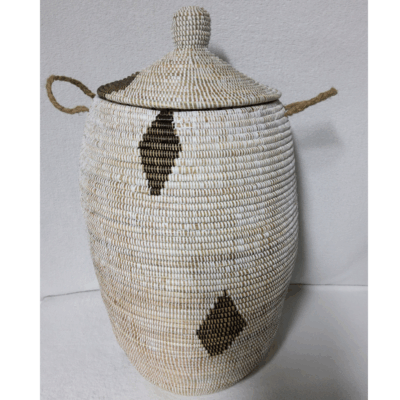 Panier à Linge & Rangement « Sorore » – Taille XL Ø 37 cm • H 77 cm (couvercle inclus)