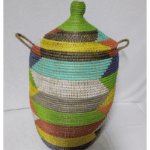 Panier à Linge & Rangement « Sorore » – Taille XL Ø 37 cm • H 77 cm (couvercle inclus)