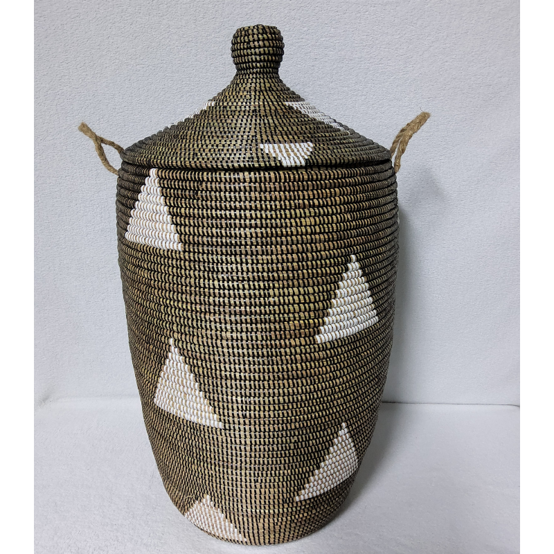 Panier à Linge & Rangement « Sorore » – Taille XL Ø 37 cm • H 77 cm (couvercle inclus)