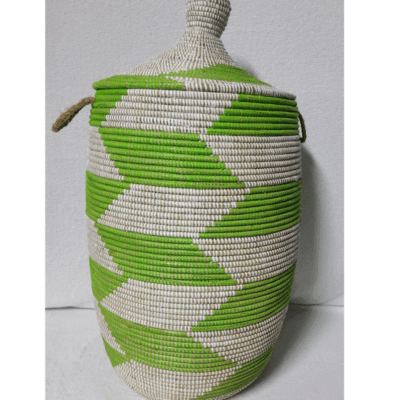 Panier à Linge & Rangement « Sorore » – Taille XL Ø 37 cm • H 77 cm (couvercle inclus)