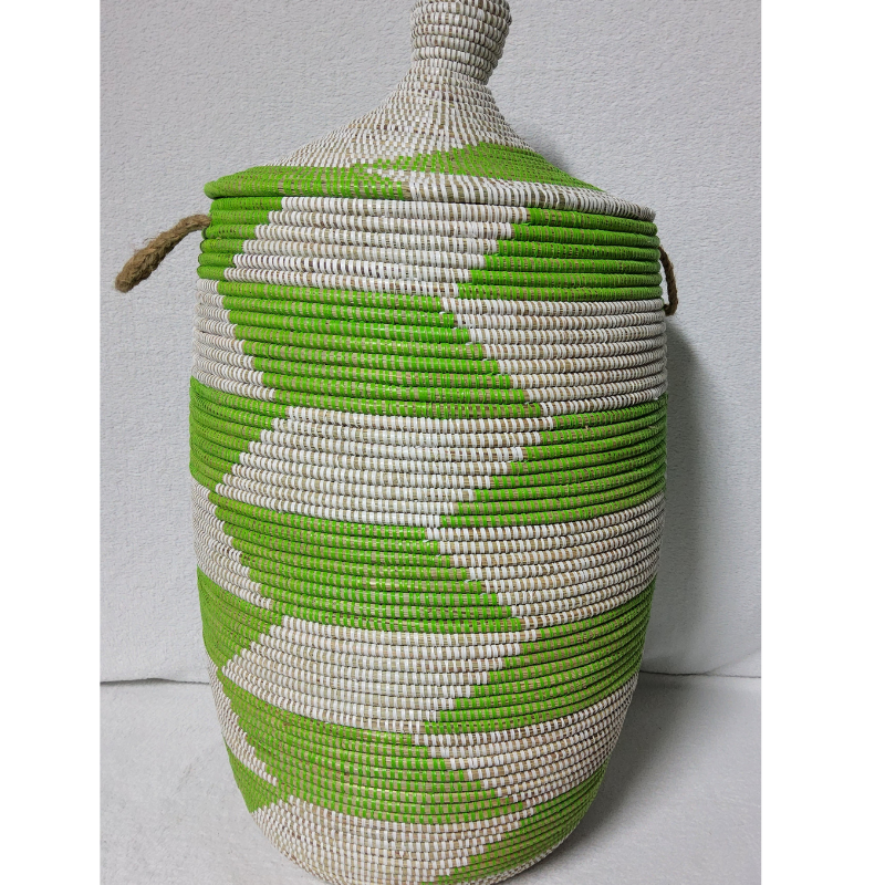 Panier à Linge & Rangement « Sorore » – Taille XL Ø 37 cm • H 77 cm (couvercle inclus)